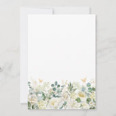 50. Geburtstagsparty mit weißer Blüte Einladung (Rückseite)