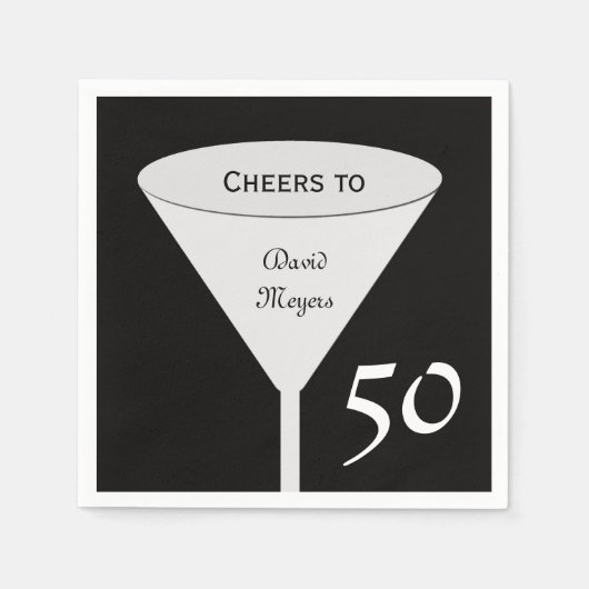 50. Geburtstagsparty Paper Napkins Serviette (Vorderseite)