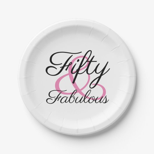 50. Geburtstagsparty Pappteller (Vorderseite)