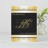50. Geburtstagsparty Personalisierte Einladung (Stehend Vorderseite)