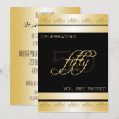50. Geburtstagsparty Personalisierte Einladung (Vorne/Hinten)