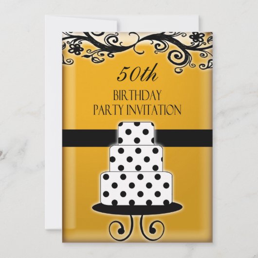 50. Geburtstagsparty Personalisierte Einladung (Vorderseite)