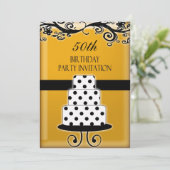 50. Geburtstagsparty Personalisierte Einladung (Stehend Vorderseite)