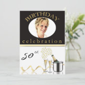 50. Geburtstagsparty Personalisierte Einladung (Stehend Vorderseite)