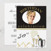 50. Geburtstagsparty Personalisierte Einladung (Vorne/Hinten)