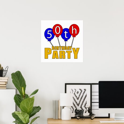 50. Geburtstagsparty Poster (Heimbüro)