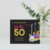 50. Geburtstagsparty Rocks 50 Pink (Stehend Vorderseite)