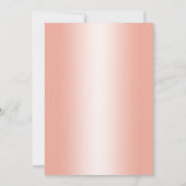 50. Geburtstagsparty - Rose Gold Einladung (Rückseite)