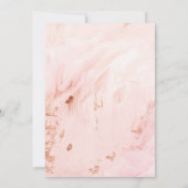 50. Geburtstagsparty Rose Gold Glitzer Einladung (Rückseite)