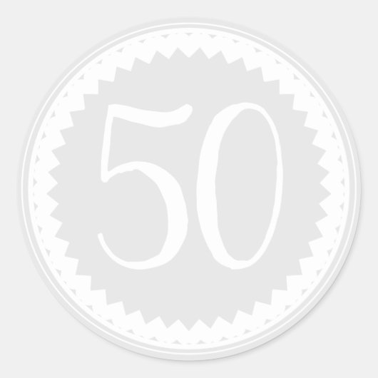 50. Geburtstagsparty Runder Aufkleber (Vorderseite)