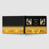 50. Geburtstagsparty schwarzes goldenes Foto Gästebuch (Voll)