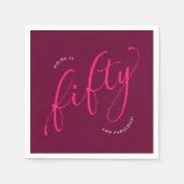 50. Geburtstagsparty Serviette (Vorderseite)