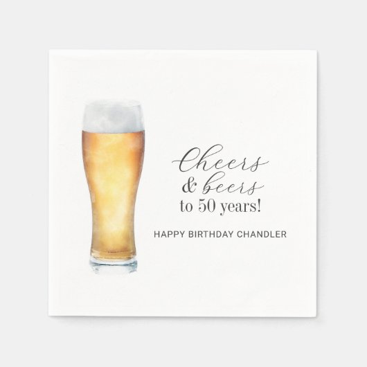 50. Geburtstagsparty Serviette (Vorderseite)