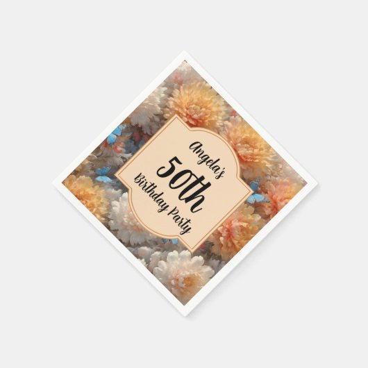 50. Geburtstagsparty Serviette (Ecke)