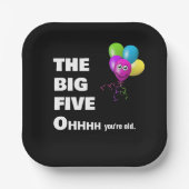 50. Geburtstagsparty Spaß Pappteller (Vorderseite)