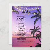 50. Geburtstagsparty, Tropical Palms, Lavender Sky (Vorderseite)