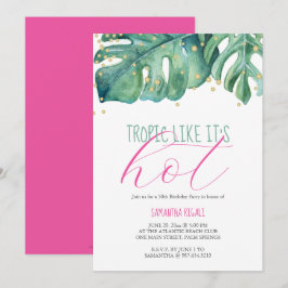 50. Geburtstagsparty Tropical Thema Einladung