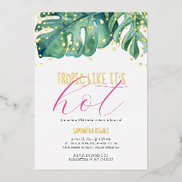 50. Geburtstagsparty Tropical Thema Folieneinladung