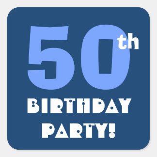 50. Geburtstagsparty Umschlag Aufkleber