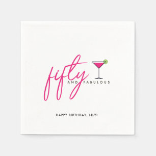 50. Geburtstagsparty von fabelhaften Frauen Serviette