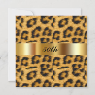50. Geburtstagsparty von Leopard Einladung