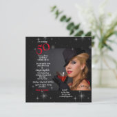 50. Geburtstagsparty Young Girl Cocktail Einladung (Stehend Vorderseite)