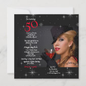 50. Geburtstagsparty Young Girl Cocktail Einladung (Vorderseite)