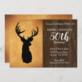 50. Geburtstagsparty zum Thema Jagd Einladung (Vorne/Hinten)