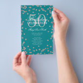 50. Geburtstagsprogramm Silberner Glitzer mit Menü (Handgriff)
