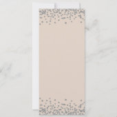 50. Geburtstagsprogramm Silver Confetti Champagne Einladung (Rückseite)