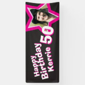 50. Geburtstagsstar-Foto-Banner Banner (Vertikal)