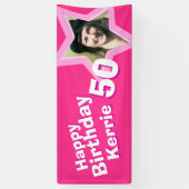 50. Geburtstagsstar-Foto-Banner Banner (Vertikal)