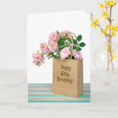 50. Geburtstagstasche Karte (Gelbe Blume)