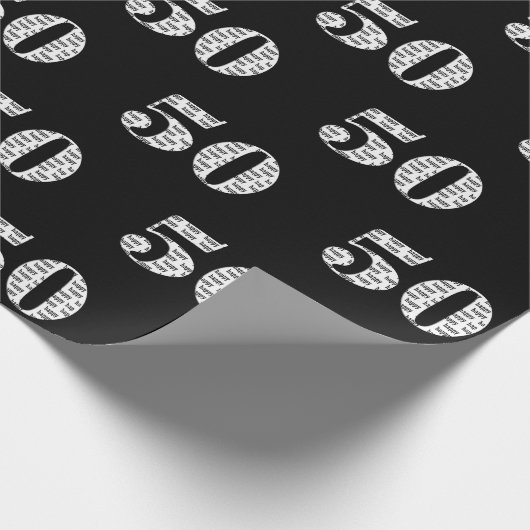 50. Geburtstagstext Geschenkpapier (Ecke)