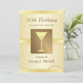 50. Geburtstagsüberraschung Party Einladungen - Go (Stehend Vorderseite)