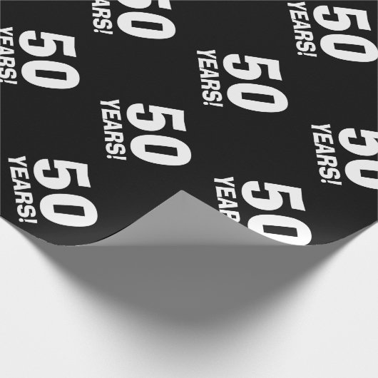 50. Geburtstagsverpackungspapier Geschenkpapier (Ecke)