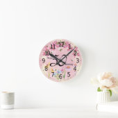 50. Geburtstagszeit mit Blume und Bienen Runde Wanduhr (Zuhause)