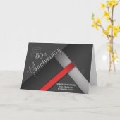 50. Geschäftsjubiläum Grayscale Herzlichen Glückwu Karte (Gelbe Blume)