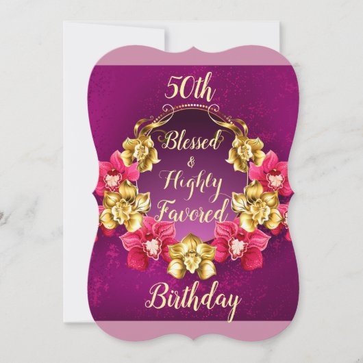 50. Gesegneter u. in hohem Grade bevorzugter Einladung (Vorderseite)