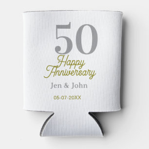 50. glücklicher Jahrestag Name Datum Silber Gold D Dosenkühler