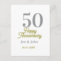 50. glücklicher Jahrestag Name Datum Silber Gold D