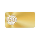 50., Gold Address Labels, Address Label Stickers Adressaufkleber (Vorne)