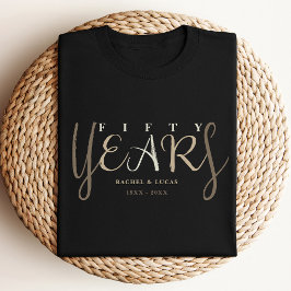 50. Gold Black Wedding Anniversary-Geschenk T-Shirt