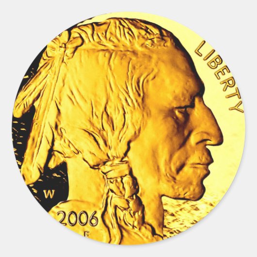 $50 Gold Coin 3" Aufkleber (Vorderseite)