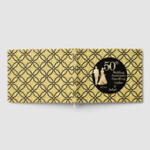 50. Gold Couple Wedding Anniversary Glitzer Gästebuch (Voll)