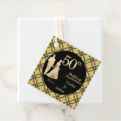 50. Gold Couple Wedding Anniversary Glitzer Geschenkanhänger (Beispiel)