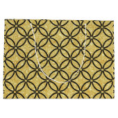 50. Gold Couple Wedding Anniversary Glitzer Große Geschenktüte (Rückseite)