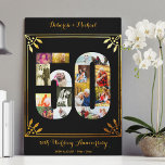 50. Gold Hochzeit Jahrestag Foto Collage Black Leinwanddruck<br><div class="desc">Erstellen Sie Ihre eigene 50. Foto Collage Leinwand zum Hochzeitstag mit einigen Ihrer Lieblingslieder der letzten 50 Jahre. Dieses elegante Schwarz-Gold-Design besticht durch eine zahlenmäßige 50 geformte Foto-Collage mit einem Deko-Stil und verzierter Schriftzeichen. Sie können das Design mit Ihren Namen, benutzerdefinierten Text und Hochzeitsdatum personalisieren, und die Vorlage ist für...</div>