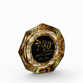 50. Gold Paisley Hochzeitstag Fotoblock (Links)