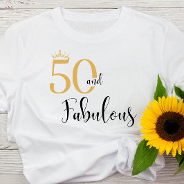 50 Gold und Black T - Shirt